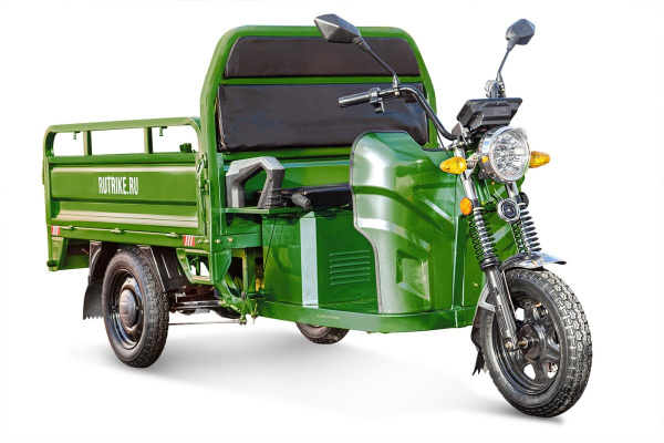 Грузовой электротрицикл Rutrike (Рутрайк) Мастер 1500 60V1000W темно-зеленый | Мототека